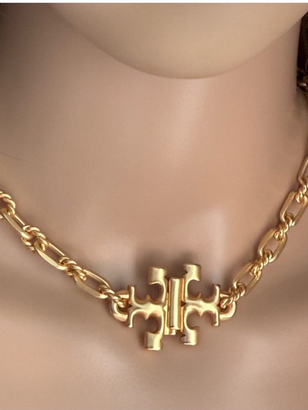 🛑Price Drop 🛑Tory Burch Signature Bar Gold Link Necklace.